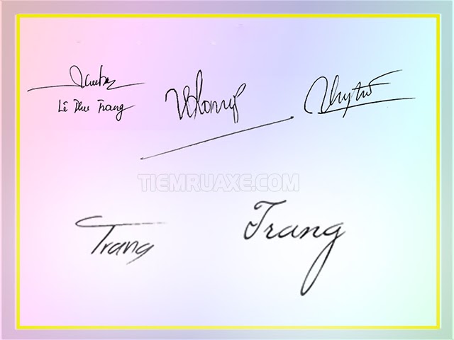 Chữ ký đẹp tên Trang