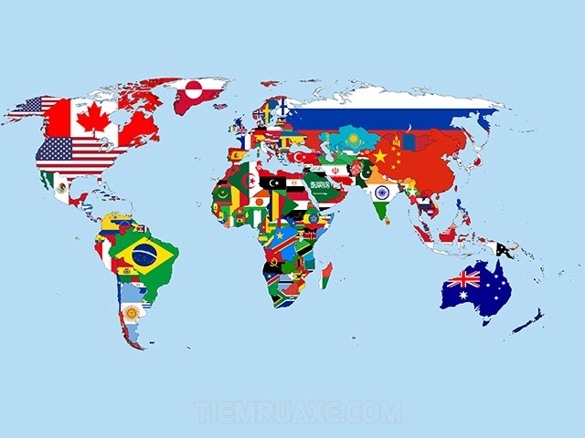 bản đồ quốc kỳ the giới
