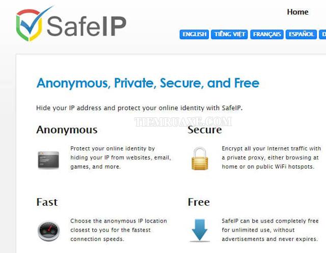 SafeIP - Phần mềm Fake và bảo vệ IP an toàn