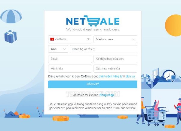 Nền tảng Netsale tìm kiếm nhà cung cấp với mô hình dropshipping