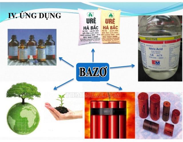 ứng dụng chất hóa học của bazo