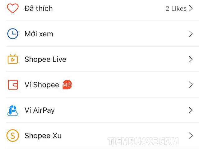 Mở ứng dụng Shopee, nhấn vào mục Tôi và tìm đến Ví Airpay