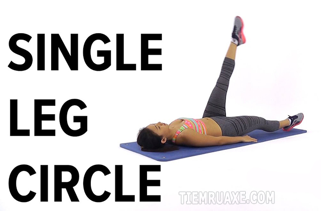 Single-leg circle - bài tập pilates cơ bản cho người mới bắt đầu