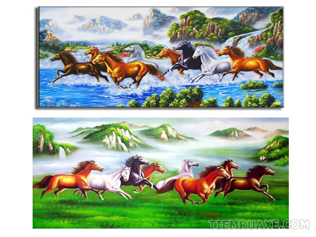 Hai dòng tranh ngựa mã đáo thành công được yêu thích