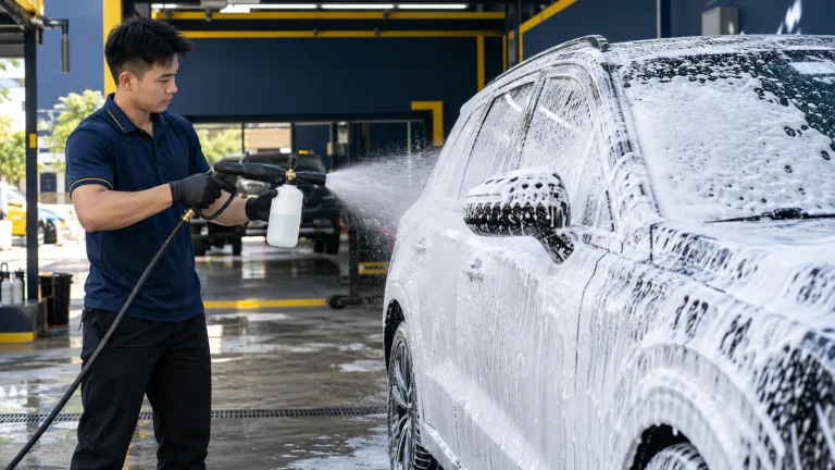 Bọt tuyết rửa xe có tác dụng gì - Tiệm Rửa Xe