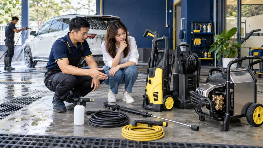 Cách chọn máy rửa xe phù hợp - Tiệm Rửa Xe