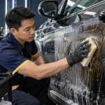 Cách làm sạch dầu mỡ trên xe - Tiệm Rửa Xe