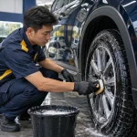 Cách làm sạch lốp xe ô tô - Tiệm Rửa Xe