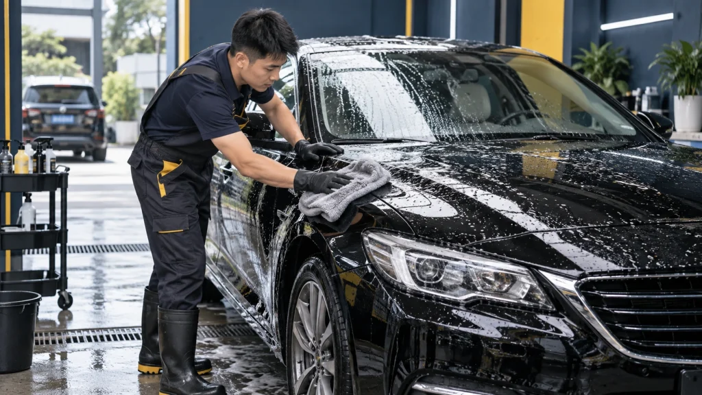 Cách rửa ô tô màu đen không để lại vệt - Tiệm Rửa Xe