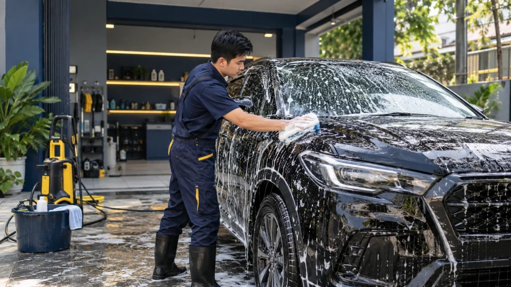 Cách rửa ô tô tại nhà - Tiệm Rửa Xe