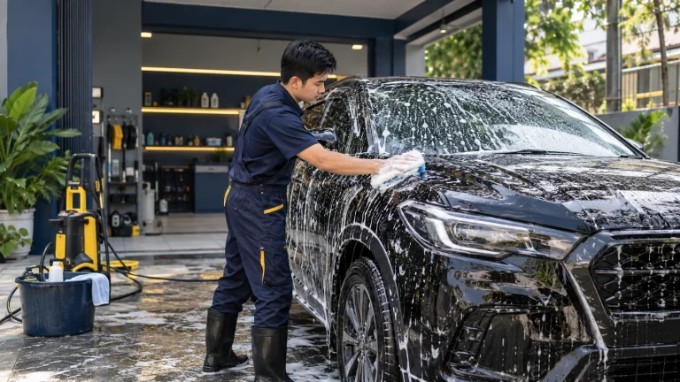 Cách rửa ô tô tại nhà - Tiệm Rửa Xe