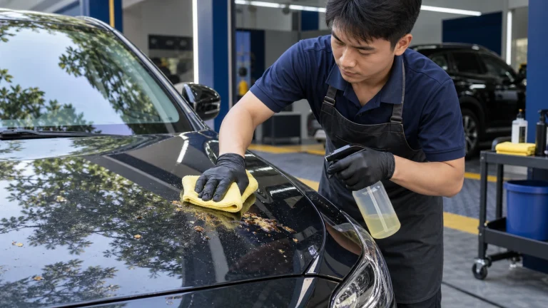 Cách tẩy nhựa cây trên sơn xe - Tiệm Rửa Xe