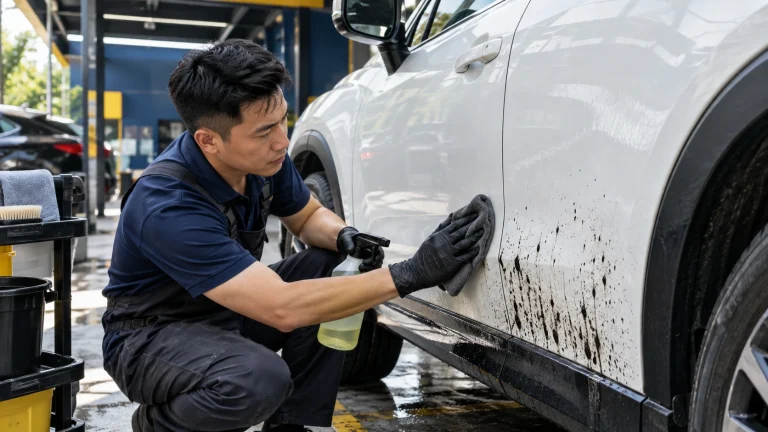 Cách tẩy nhựa đường trên xe ô tô - Tiệm Rửa Xe