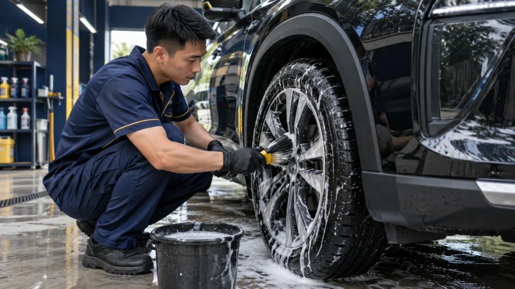 Cách vệ sinh bánh xe ô tô - Tiệm Rửa Xe