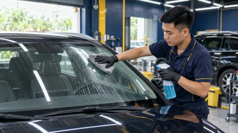 Cách vệ sinh kính ô tô - Tiệm Rửa Xe