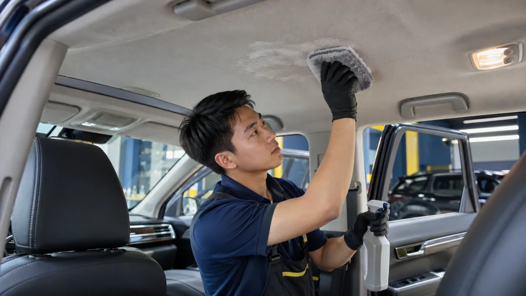 Cách vệ sinh trần xe ô tô - Tiệm Rửa Xe
