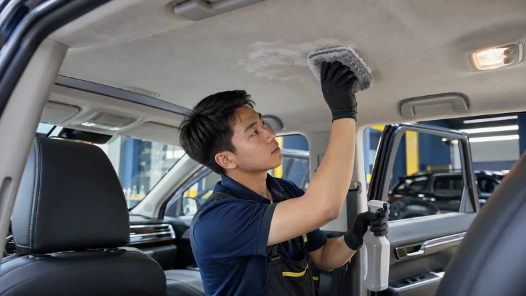 Cách vệ sinh trần xe ô tô - Tiệm Rửa Xe