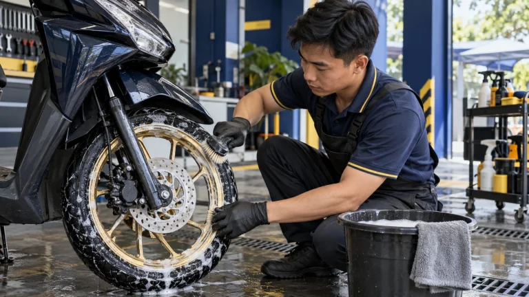 Cách vệ sinh vành xe máy - Tiệm Rửa Xe