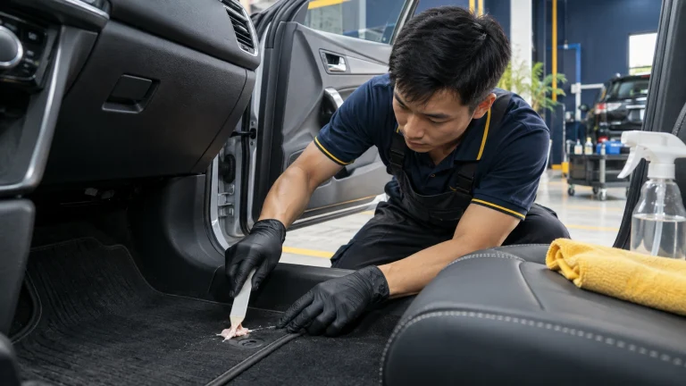 Cách xử lý kẹo cao su dính trên thảm xe - Tiệm Rửa Xe