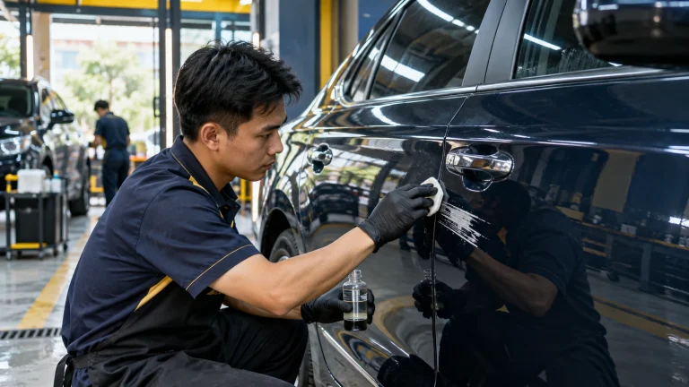 Cách xử lý sơn dính trên ô tô - Tiệm Rửa Xe