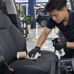 Cách xử lý vết cà phê trên ghế ô tô - Tiệm Rửa Xe