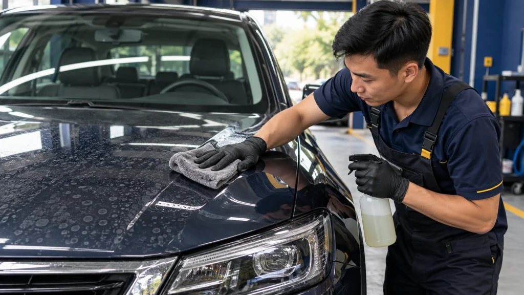 Cách xử lý vết ố nước trên sơn xe - Tiệm Rửa Xe