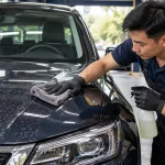 Cách xử lý vết ố nước trên sơn xe - Tiệm Rửa Xe