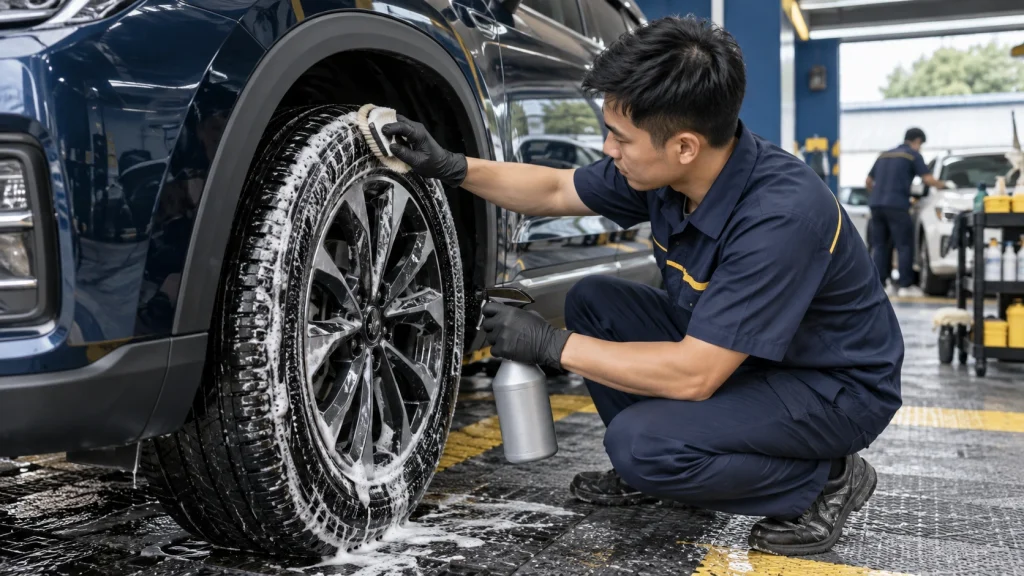 Dung dịch vệ sinh lốp xe là gì - Tiệm Rửa Xe