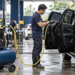 Máy nén khí dùng trong tiệm rửa xe - Tiệm Rửa Xe