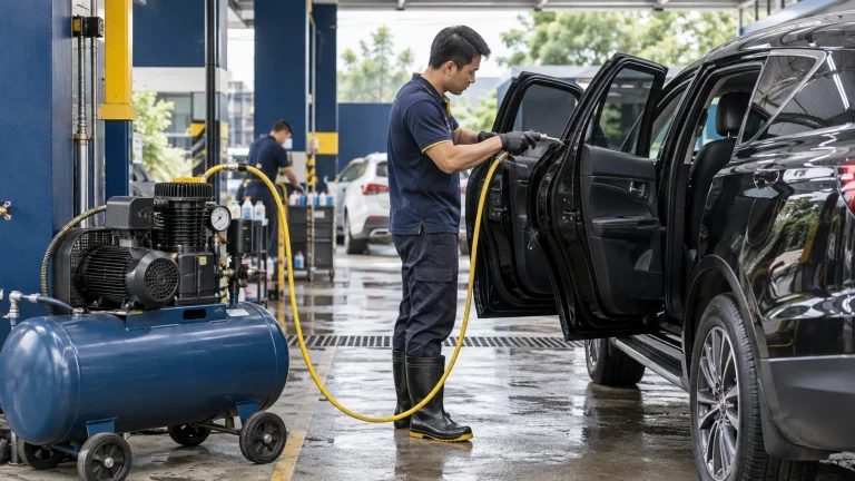 Máy nén khí dùng trong tiệm rửa xe - Tiệm Rửa Xe