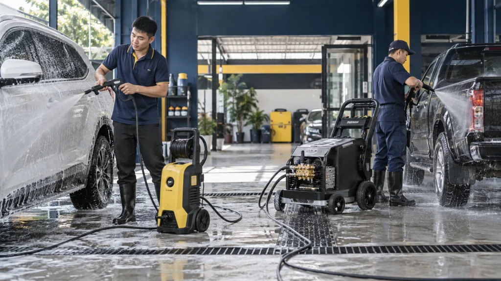 Máy rửa xe gia đình và máy rửa xe công nghiệp - Tiệm Rửa Xe