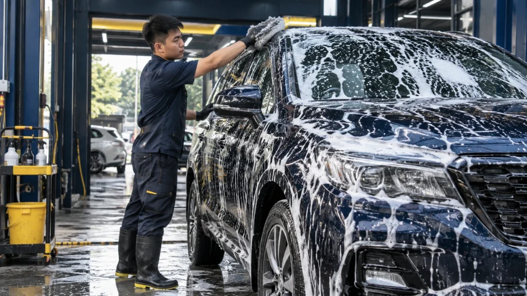 Rửa ô tô từ trên xuống hay dưới lên - Tiệm Rửa Xe