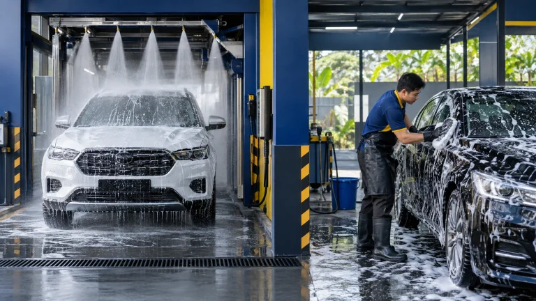 Rửa xe không chạm và rửa xe truyền thống - Tiệm Rửa Xe